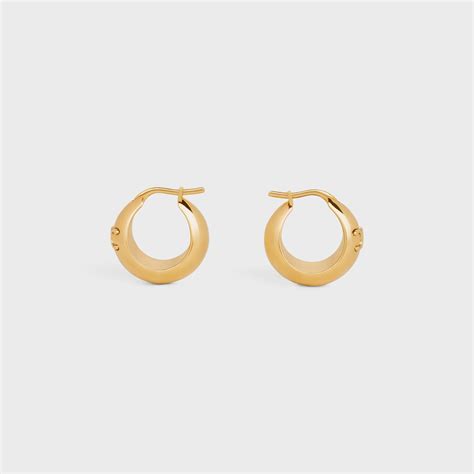 celine small hoop earrings|Celine.